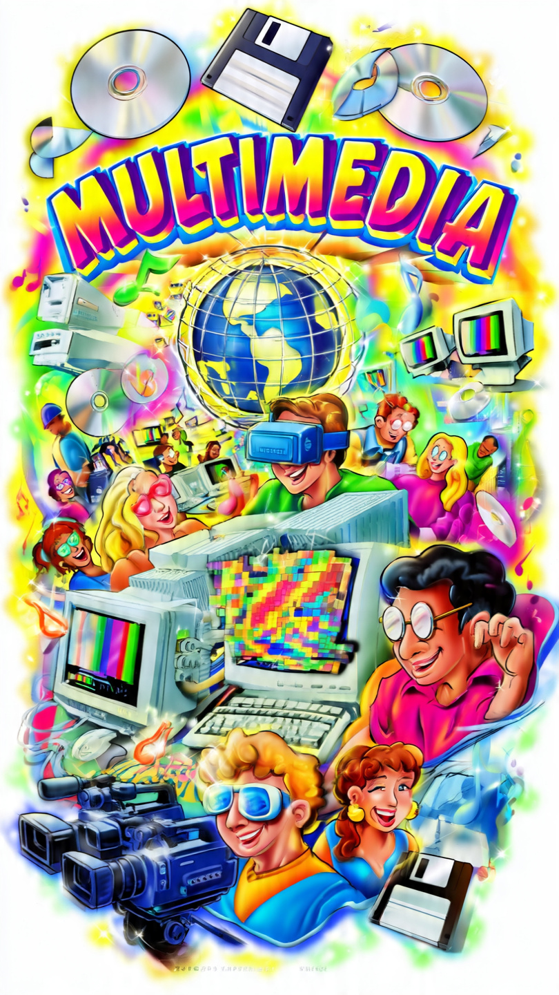 A picture of the 1990s corporate utopian vision of multimedia.